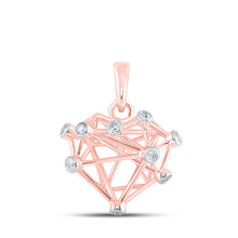 Load image into Gallery viewer, Enchanting Rose Gold Diamond Heart Pendant: A Dazzling Symbol of Love - Alternate view 1 from Splendid Jewellery