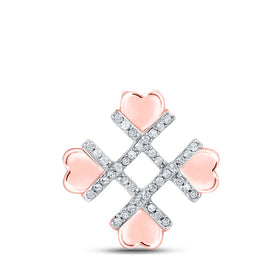 Rose Gold Diamond Heart & Love Symbol Pendant - A Mesmerizing Expression of Love and Elegance - Alternate view 1 from Splendid Jewellery