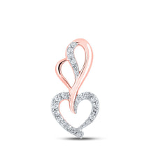 Load image into Gallery viewer, Radiant Love: 10kt Rose Gold Diamond Heart Pendant - Alternate view 1 from Splendid Jewellery