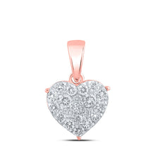 Load image into Gallery viewer, Enchanting Rose Gold Diamond Heart Pendant - A Symbol of Love and Romance - Alternate view 1 from Splendid Jewellery