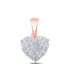 Enchanting Rose Gold Diamond Heart Pendant - A Symbol of Love and Romance - Alternate view 1 from Splendid Jewellery