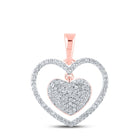 Captivating Rose Gold Diamond Heart Pendant - A Symbol of Love and Elegance - Alternate view 1 from Splendid Jewellery
