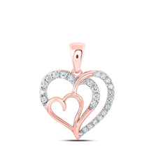 Load image into Gallery viewer, Enchanting Rose Gold Diamond Heart Pendant - Alternate view 1 from Splendid Jewellery