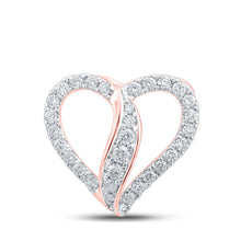 Load image into Gallery viewer, 10kt Rose Gold Diamond Heart &amp; Love Symbol Pendant - A Mesmerizing Expression of Love and Luxury - Alternate view 1 from Splendid Jewellery
