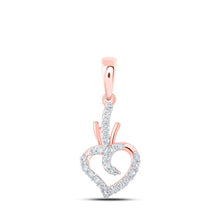 Load image into Gallery viewer, Romantic Rose Gold Diamond Heart Pendant - A Symbol of Everlasting Love - Alternate view 1 from Splendid Jewellery