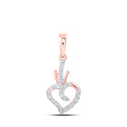 Romantic Rose Gold Diamond Heart Pendant - A Symbol of Everlasting Love - Alternate view 1 from Splendid Jewellery