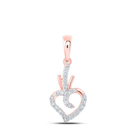 Romantic Rose Gold Diamond Heart Pendant - A Symbol of Everlasting Love - Alternate view 1 from Splendid Jewellery