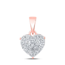 Load image into Gallery viewer, Romantic Rose Gold Diamond Heart Pendant - A Symbol of Love and Elegance - Alternate view 1 from Splendid Jewellery
