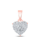 Romantic Rose Gold Diamond Heart Pendant - A Symbol of Love and Elegance - Alternate view 1 from Splendid Jewellery