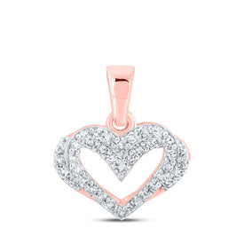 Enchanting Rose Gold Diamond Heart Pendant: A Symbol of Love and Elegance - Alternate view 1 from Splendid Jewellery