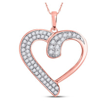 Load image into Gallery viewer, Rose Gold Diamond Heart &amp; Love Symbol Pendant | 1/4 Carat Round Diamond Necklace | Splendid Jewellery - Alternate view 1 from Splendid Jewellery