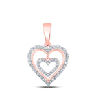 Romantic Rose Gold Diamond Heart & Love Symbol Pendant - Alternate view 1 from Splendid Jewellery