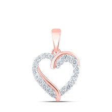 Load image into Gallery viewer, Romantic Rose Gold Diamond Heart Pendant - A Symbol of Eternal Love - Alternate view 1 from Splendid Jewellery