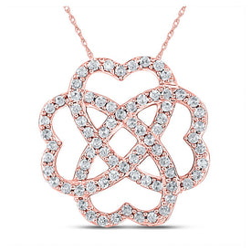 Enchanting Rose Gold Diamond Love Pendant - Alternate view 1 from Splendid Jewellery