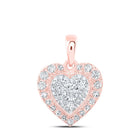 Romantic Rose Gold Diamond Heart Pendant - Alternate view 1 from Splendid Jewellery