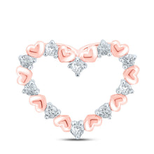 Load image into Gallery viewer, Romantic Rose Gold Diamond Heart Pendant - Alternate view 1 from Splendid Jewellery