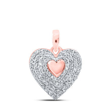 Load image into Gallery viewer, Romantic Rose Gold Diamond Heart Pendant: A Symbol of Love and Elegance - Alternate view 1 from Splendid Jewellery