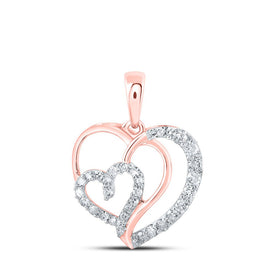 Enchanting Rose Gold Diamond Heart Pendant: A Timeless Symbol of Love and Romance - Alternate view 1 from Splendid Jewellery