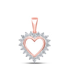 Romantic Rose Gold Diamond Heart Pendant - Alternate view 1 from Splendid Jewellery