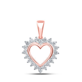 Romantic Rose Gold Diamond Heart Pendant - Alternate view 1 from Splendid Jewellery