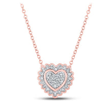 Load image into Gallery viewer, Captivating Rose Gold Diamond Heart &amp; Love Symbol Pendant - Alternate view 1 from Splendid Jewellery