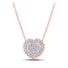 Captivating Rose Gold Diamond Heart & Love Symbol Pendant - Alternate view 1 from Splendid Jewellery