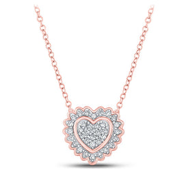 Captivating Rose Gold Diamond Heart & Love Symbol Pendant - Alternate view 1 from Splendid Jewellery