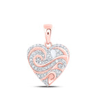 Romantic Rose Gold Diamond Heart Pendant - A Symbol of Eternal Love - Alternate view 1 from Splendid Jewellery