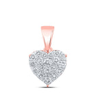 Radiant Love: 10kt Rose Gold Diamond Heart Pendant - Alternate view 1 from Splendid Jewellery