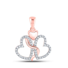 Load image into Gallery viewer, Enchanting Rose Gold Diamond Heart Pendant: A Symbol of Everlasting Love and Romance - Alternate view 1 from Splendid Jewellery