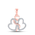 Enchanting Rose Gold Diamond Heart Pendant: A Symbol of Everlasting Love and Romance - Alternate view 1 from Splendid Jewellery