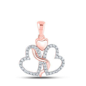 Enchanting Rose Gold Diamond Heart Pendant: A Symbol of Everlasting Love and Romance - Alternate view 1 from Splendid Jewellery