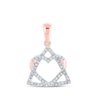 Rose Gold Diamond Heart & Love Symbol Pendant | 1/8 Cttw | Splendid Jewellery - Alternate view 1 from Splendid Jewellery
