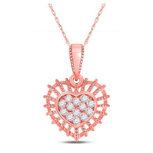 Load image into Gallery viewer, Enchanting Diamond Heart &amp; Love Symbol Pendant - Alternate view 1 from Splendid Jewellery