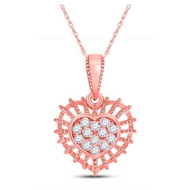 Enchanting Diamond Heart & Love Symbol Pendant - Alternate view 1 from Splendid Jewellery