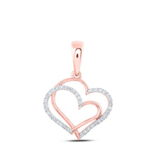 Load image into Gallery viewer, Radiant Rose Gold Diamond Heart Pendant: A Symbol of Eternal Love and Elegance - Alternate view 1 from Splendid Jewellery
