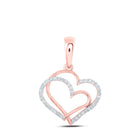 Radiant Rose Gold Diamond Heart Pendant: A Symbol of Eternal Love and Elegance - Alternate view 1 from Splendid Jewellery