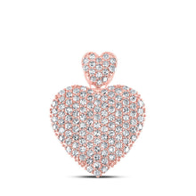 Load image into Gallery viewer, Romantic Rose Gold Diamond Heart Pendant - A Captivating Symbol of Love - Alternate view 1 from Splendid Jewellery