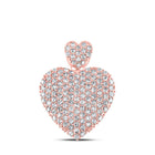 Romantic Rose Gold Diamond Heart Pendant - A Captivating Symbol of Love - Alternate view 1 from Splendid Jewellery