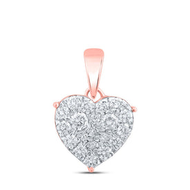 Romantic Rose Gold Diamond Love Pendant - Alternate view 1 from Splendid Jewellery