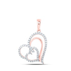 Romantic Rose Gold Diamond Heart & Love Pendant - Alternate view 1 from Splendid Jewellery