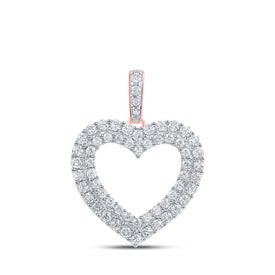 Radiant Love 10kt Rose Gold Diamond Heart Pendant - Alternate view 1 from Splendid Jewellery