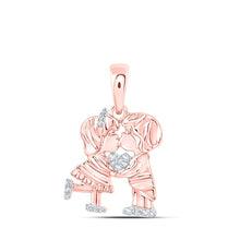 Load image into Gallery viewer, Romantic Rose Gold Diamond Heart Pendant - Symbol of Everlasting Love - Alternate view 1 from Splendid Jewellery