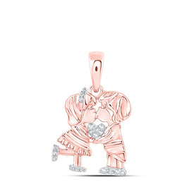 Romantic Rose Gold Diamond Heart Pendant - Symbol of Everlasting Love - Alternate view 1 from Splendid Jewellery