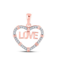 Load image into Gallery viewer, Rose Gold Diamond Love Heart Pendant - A Symbol of Eternal Romance - Alternate view 1 from Splendid Jewellery