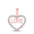 Rose Gold Diamond Love Heart Pendant - A Symbol of Eternal Romance - Alternate view 1 from Splendid Jewellery