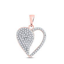 Load image into Gallery viewer, Enchanting Rose Gold Diamond Heart Pendant: A Captivating Symbol of Love and Elegance - Alternate view 1 from Splendid Jewellery