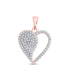 Enchanting Rose Gold Diamond Heart Pendant: A Captivating Symbol of Love and Elegance - Alternate view 1 from Splendid Jewellery