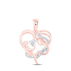 Rose Gold Diamond Mother Child Heart Pendant: A Timeless Symbol of Love and Devotion - Alternate view 1 from Splendid Jewellery