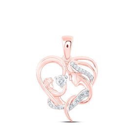 Rose Gold Diamond Mother Child Heart Pendant: A Timeless Symbol of Love and Devotion - Alternate view 1 from Splendid Jewellery